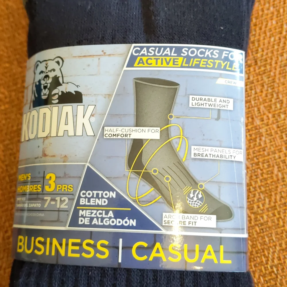 Kodiak men's business casual navy socks